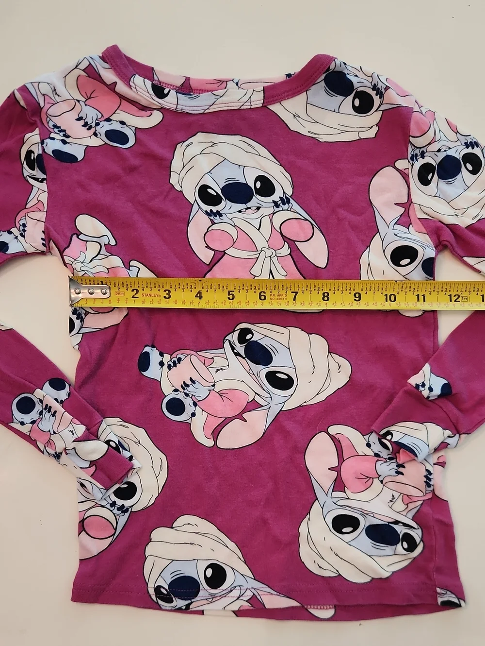 Disney Stitch Pajamas Long Sleeve Top And Pants Size 10